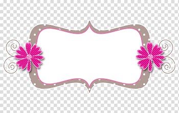 Gray and pink frame illustration, Pink Frames Scrapbooking Polka dot , pink frame transparent background PNG clipart