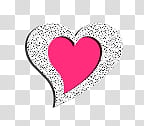 , gray and pink heart sticker transparent background PNG clipart