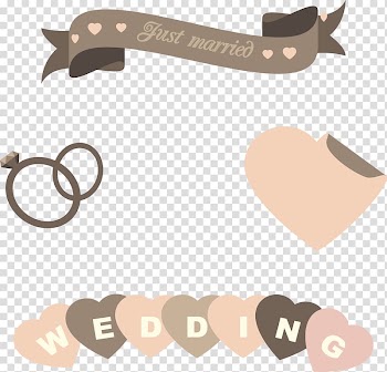 Gray and pink wedding decor, Wedding invitation Ribbon, My Wedding Creative transparent background PNG clipart