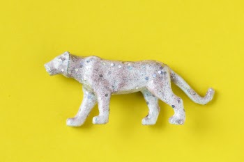 Gray and White 4-legged Animal Figurine