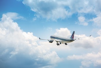 Gray and White Airplane