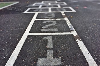 Gray and White Asphalt Floor