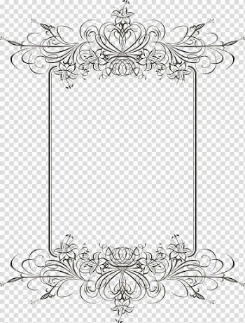 Gray and white floral frame boarder illustration, Encapsulated PostScript Cdr, Lace Boarder transparent background PNG clipart