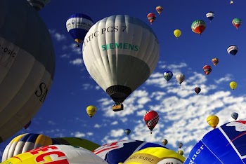 Gray and White Hot Air Balloon