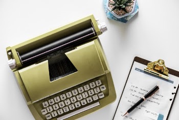 Gray and White Typewriter
