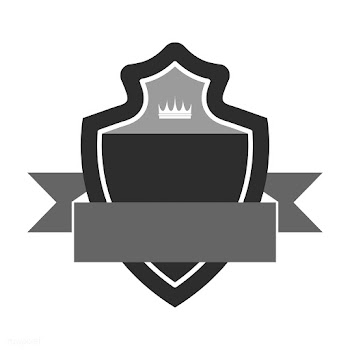 Gray badge embellished with a banner | Free stock vector - 543067