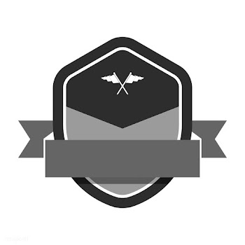 Gray badge embellished with a banner | Free stock vector - 543093