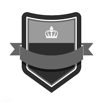 Gray badge embellished with a banner | Free stock vector - 543116