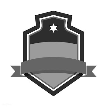 Gray badge embellished with a banner | Free stock vector - 543125