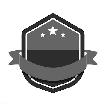 Gray badge embellished with a banner | Free stock vector - 543142