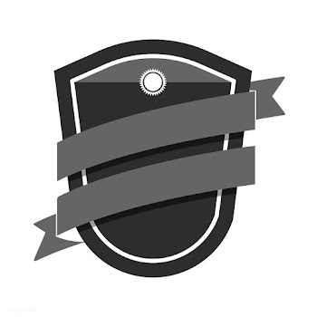 Gray badge embellished with a banner | Free stock vector - 543180