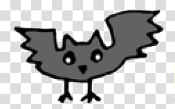 Gray bat transparent background PNG clipart