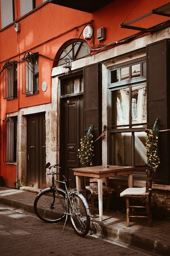 Gray Bike Near Table