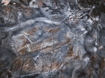 gray, black, and brown abstract painting