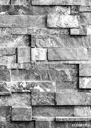 Gray brick wall