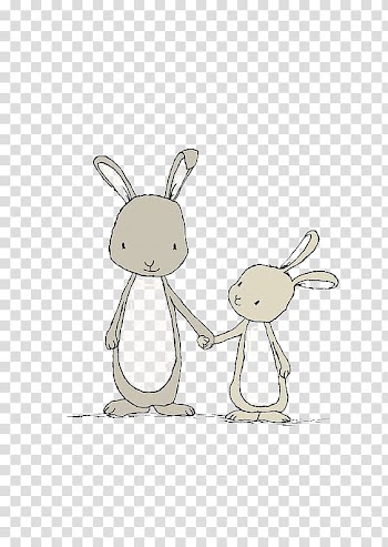 Gray bunnies illustration, Easter Bunny White Rabbit Bunny Story Drawing, Cartoon rabbit transparent background PNG clipart