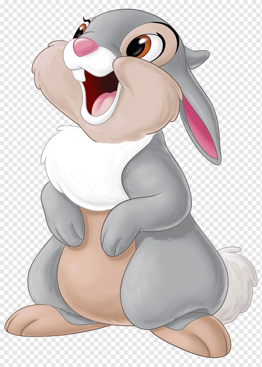 gray bunny illustration, Daisy Duck Ariel Thumper The Walt Disney Company Character, rabbit, mammal, animals, carnivoran png
