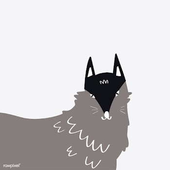 Gray cartoon wolf vector design | Free stock vector - 477024