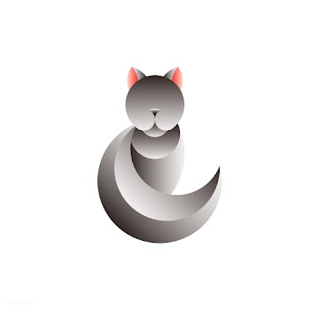 Gray cat geometrical animal design vector | Free stock vector - 520900