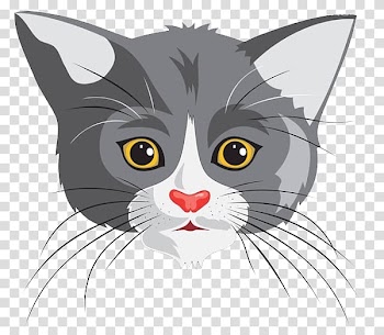 Gray cat nose transparent background PNG clipart