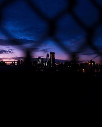gray chain fence displaying cityscape