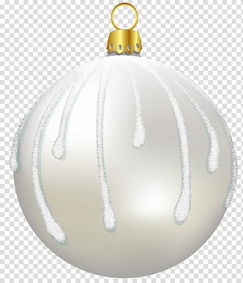 Gray christmas bauble illustration, United States of America Christmas Day December 25 Nativity of Jesus Gift, White Christmas Ball transparent background PNG clipart