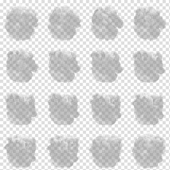 Gray cloud collage, Particle system Texture mapping Animation 2D computer graphics, Colorful Smoke transparent background PNG clipart