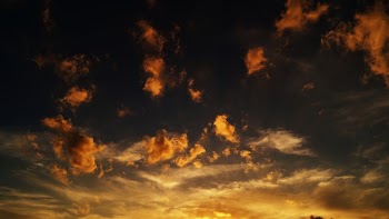 Gray Clouds during Golden Hour