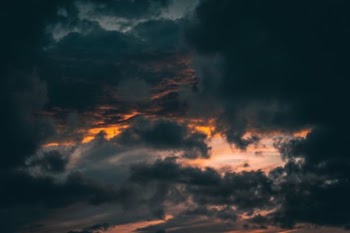 gray clouds during sunset