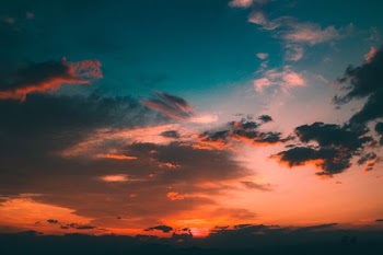 gray clouds over the horizon