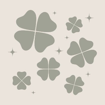Gray clover leaves sticker, sparkly | Free PSD - rawpixel