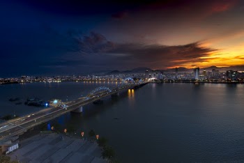 Gray Concrete Bridge at Golden Hour
