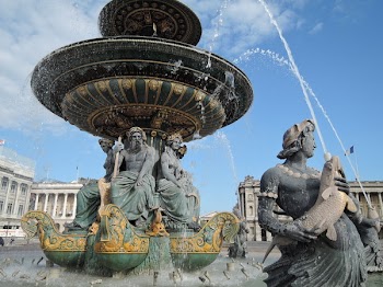 Gray Concrete Fountain