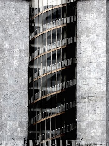 Gray Concrete Glass Building