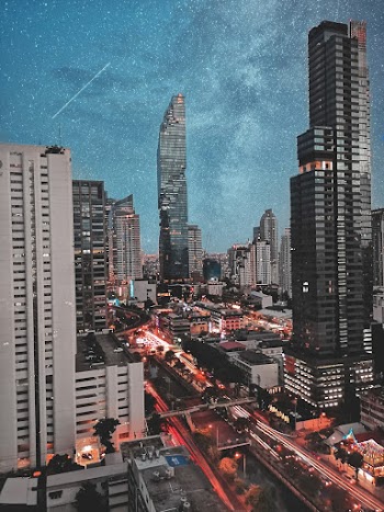 Gray Concrete High-rise Buildings