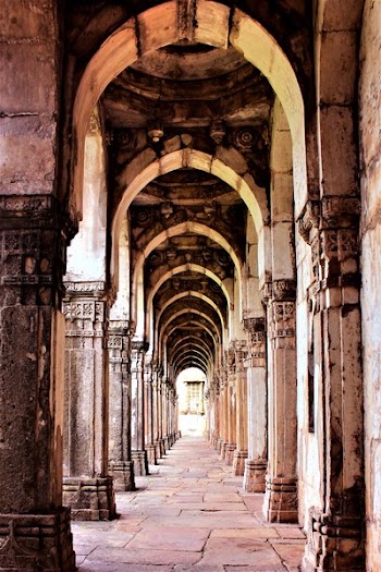 Gray Concrete Pillars