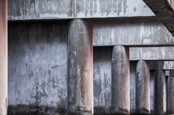 Gray Concrete Pillars
