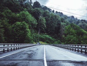 Gray Concrete Road