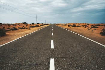 Gray Concrete Road