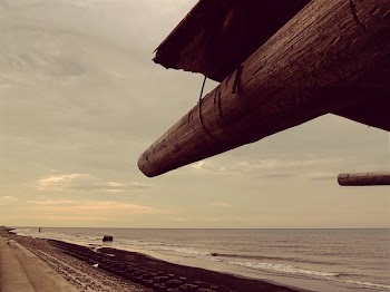 Gray Concrete Road Near Black Sea