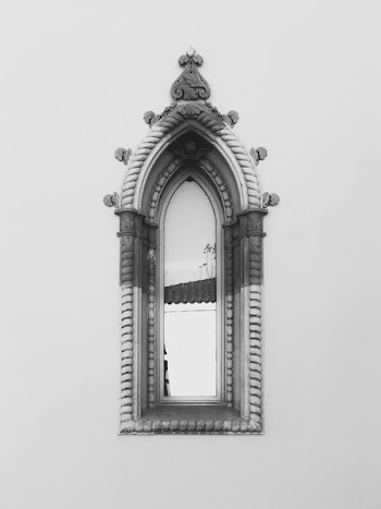 gray concrete window
