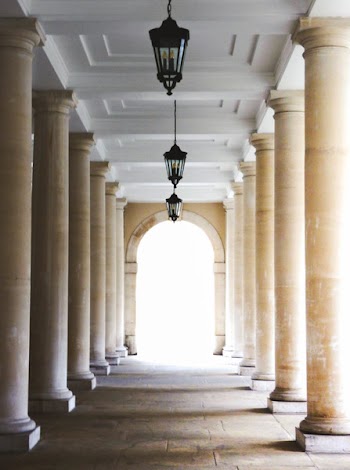 Gray Concretepillar Pathway