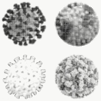 Gray coronavirus cell element set transparent png | Free  transparent png - 2308044