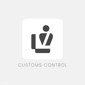 Gray customs control sign vector | Free stock vector - 538343