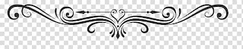 Gray damask layout, Black and white, Classic black and white floral pattern dividing line transparent background PNG clipart