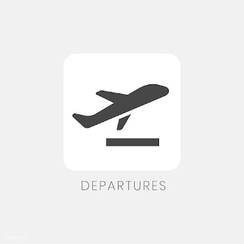 Gray departures sign plane icon vector | Free stock vector - 538367