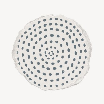 Gray dots round shape collage | Free PSD - rawpixel