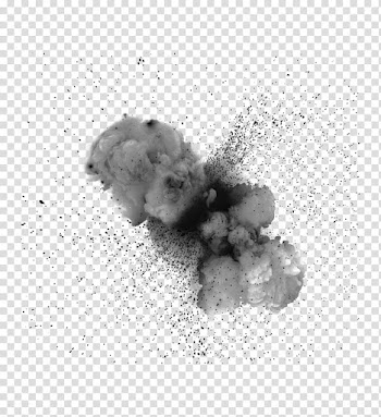 Gray dust explosion transparent background PNG clipart
