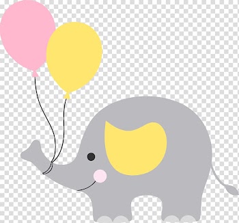 Gray elephant with balloon graphics illustration, Baby shower Elephant , babyshower transparent background PNG clipart