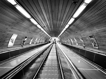 Gray Escalator Tunnel